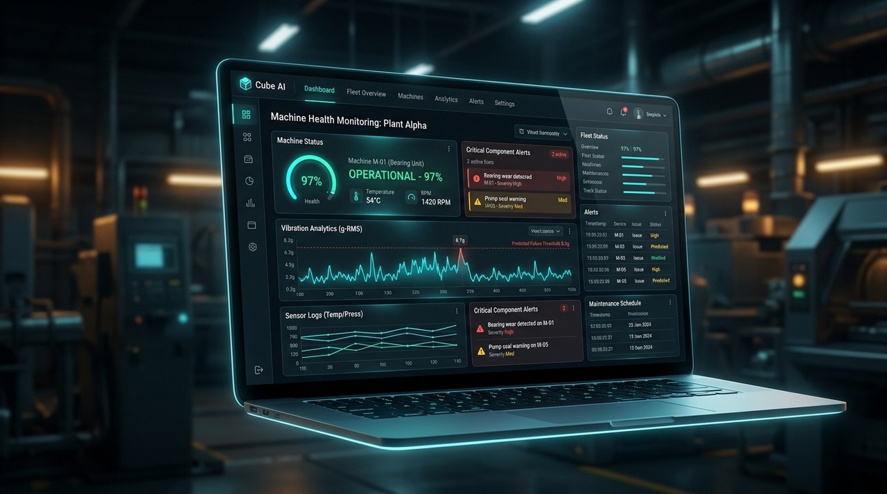 Cube AI Predictive Dashboard Mockup